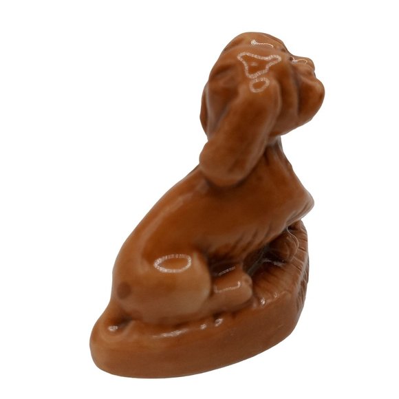 Wade England Dog Figurine Red Rose Tea Promo Vintage Dogs Brown Collectible - Picture 6 of 6